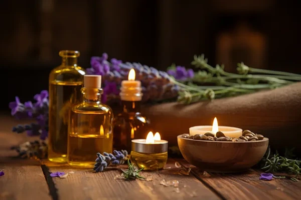 Relaxing aromatherapy massage in Jamia Nagar, Delhi using essential oils to promote calmness and physical relaxation.