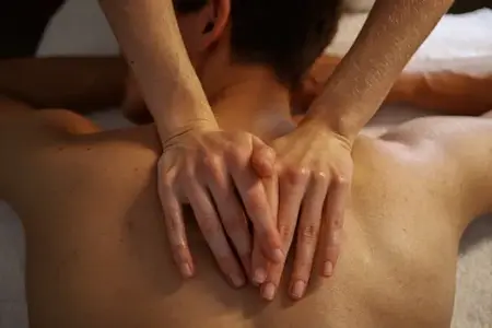 Professional Thai Massage session with assisted stretching in Defence Colony, Delhi.