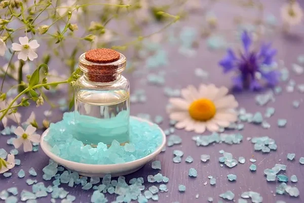 Aromatherapy massage session with essential oils for stress relief in Delhi NCR.